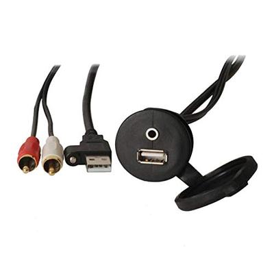 Garmin MS-CBUSB3.5, Fusion, USB + 3.5mm-2xRCA Aux Panel Mount Cable, 2m (010-12381-00)