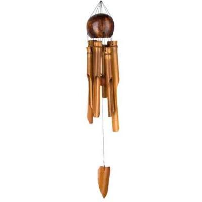 Woodstock Chimes C201 Asli Arts Collection Whole Cocconut Bamboo Chime, Medium Medium