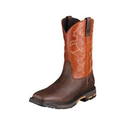 Ariat 5888 Workhog Wide Square Toe Dark Earth/Brick 12 D