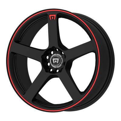 Motegi Racing MR116 Matte Black Finish Wheel with Red Accents (15x6.5"/5x100mm)