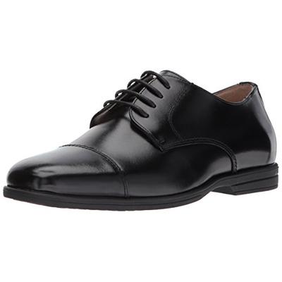 Florsheim Kids Boys' Reveal Cap Toe Oxford Jr, Black 1 M US Little Kid