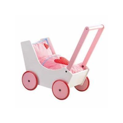 Waldorf Doll Stroller and Pink Heart Bedding