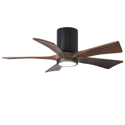 Matthews Fan Company Irene 42 Inch Flush Mount Fan with Light Kit - IR5HLK-BK-WA-42